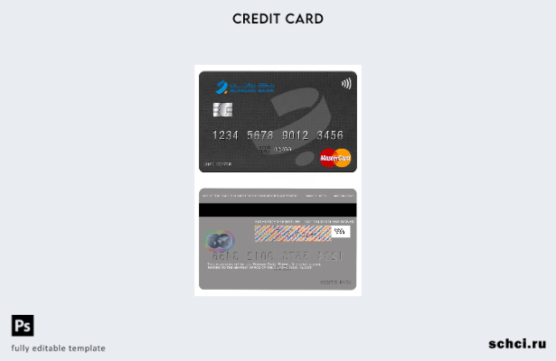 цифровая загрузка шаблона карты Mastercard Kuwait Burgan Bank